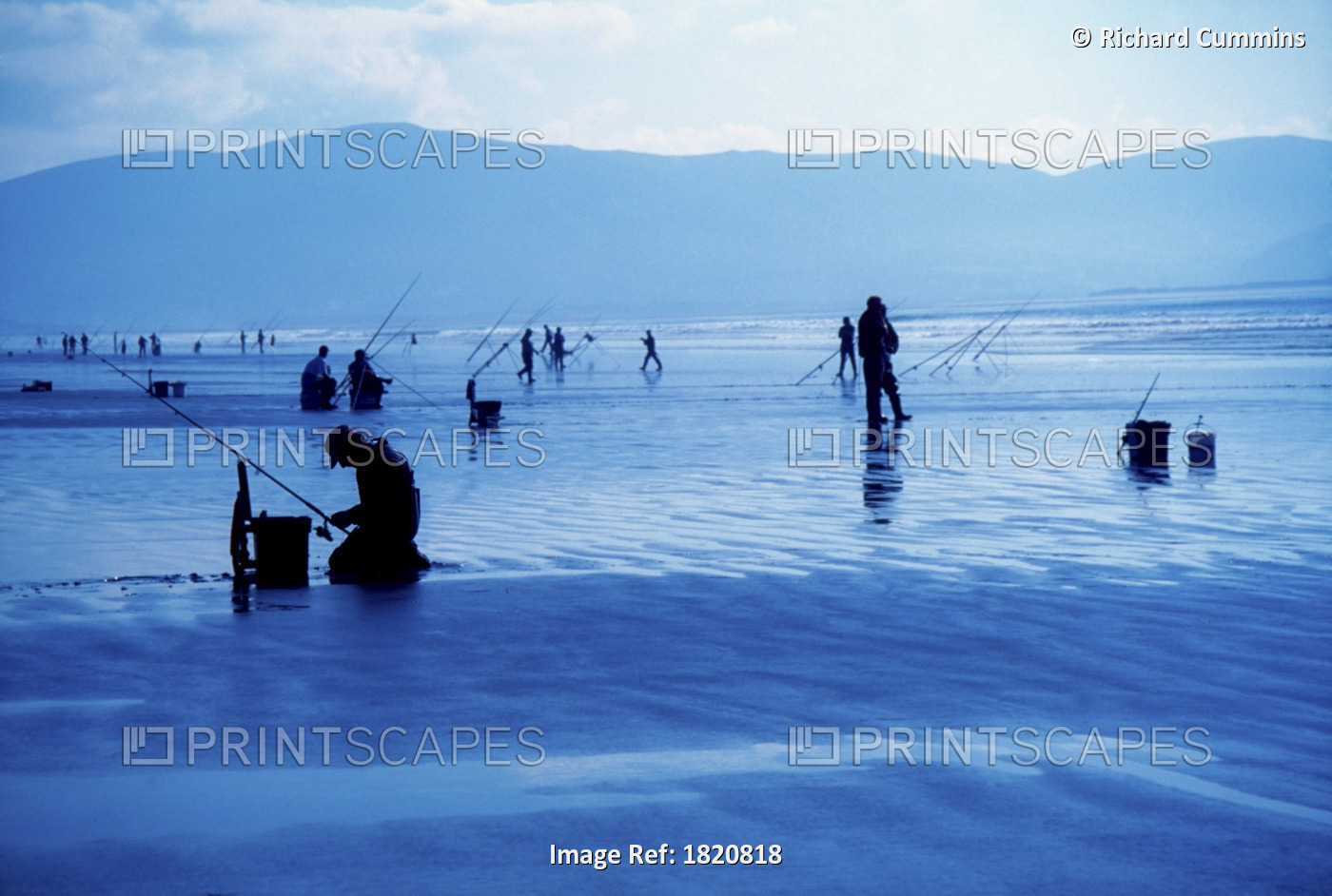 Inch Beach, Dingle Peninsula, County Kerry, Ireland; Fishing On The Beach