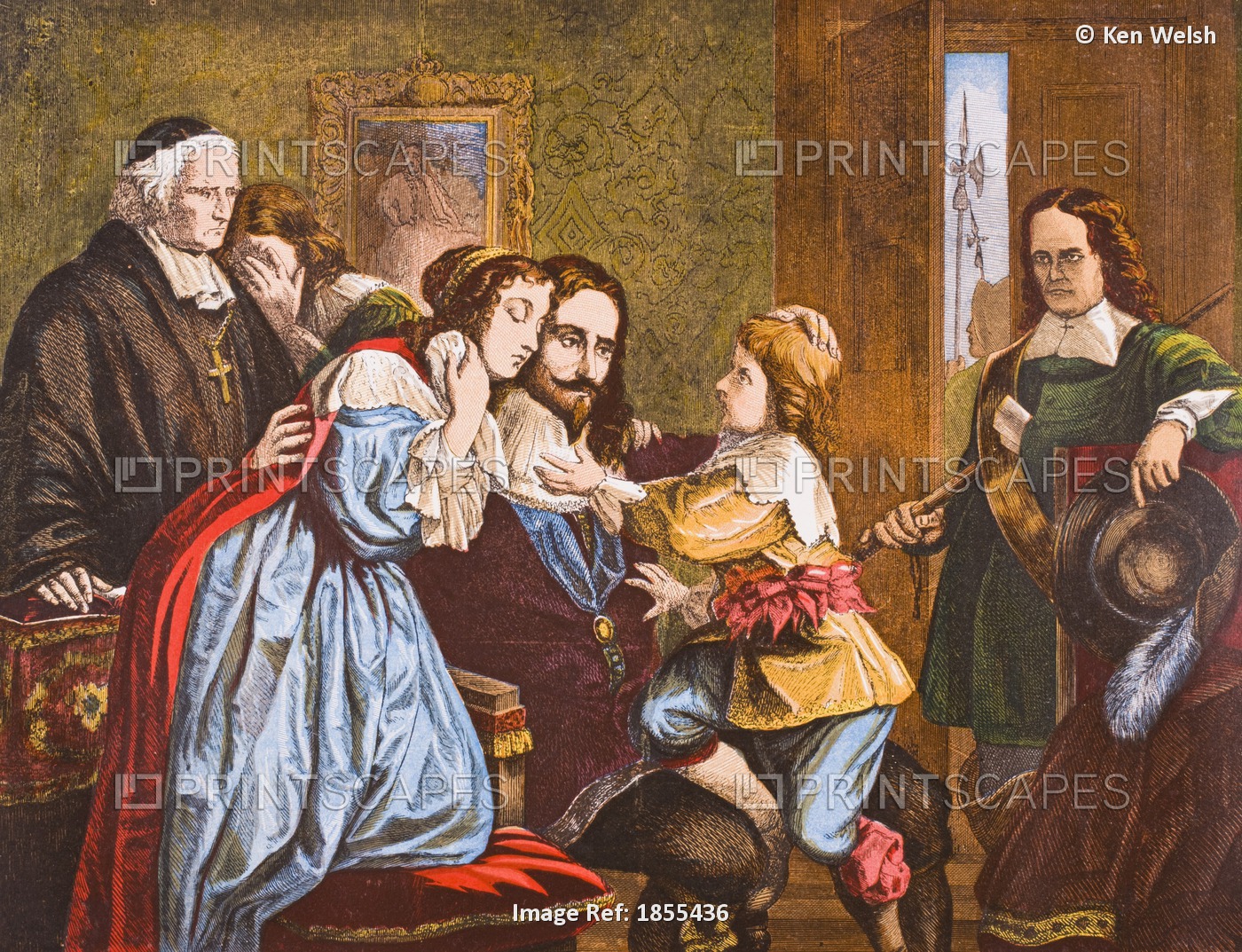 King Charles I Of England 1600-1649 Taking Leave Of His Children Before His ...