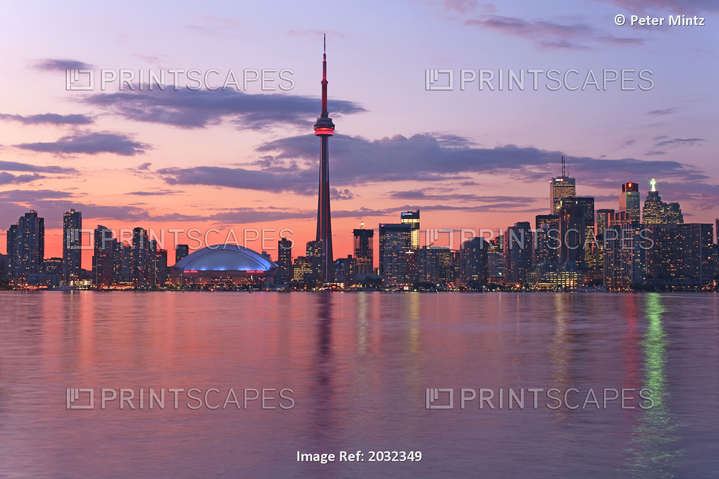 Skyline At Dusk From Centre Island, Toronto, Ontario