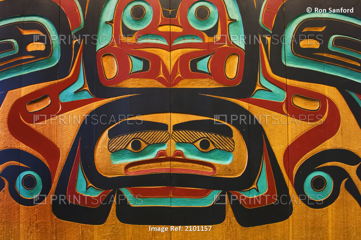 Native Tlingit Carving At The Juneau Airport Southeast Alaska