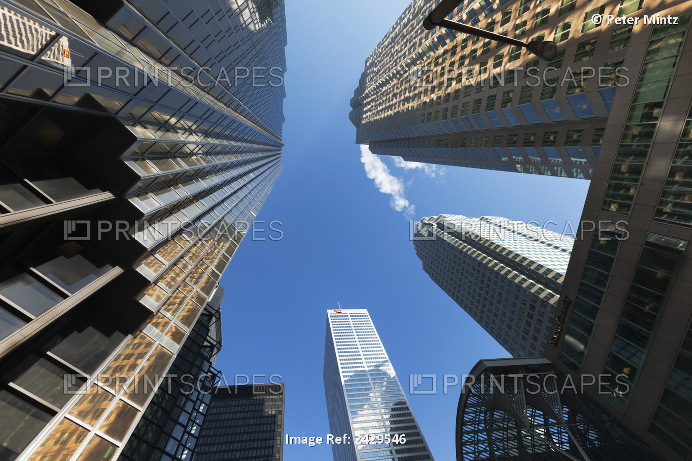 Financial District Buildings On Bay Street; Toronto, Ontario, Canada
