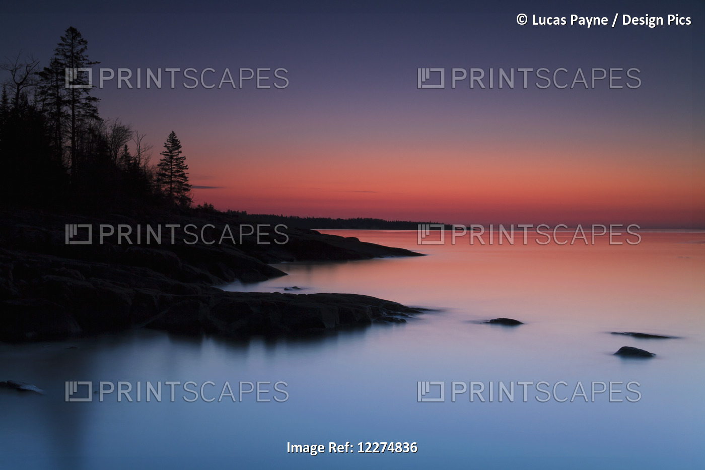 Dawn Over The North Shore Of Lake Superior, Near Duluth; Minnesota, United ...