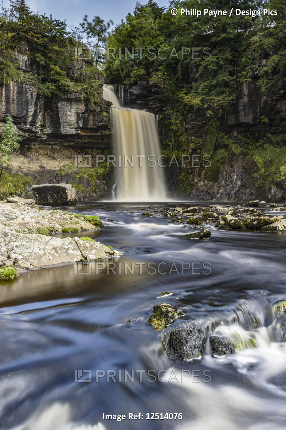 The most famous and spectacular of the waterfalls on the Ingleton Waterfalls ...