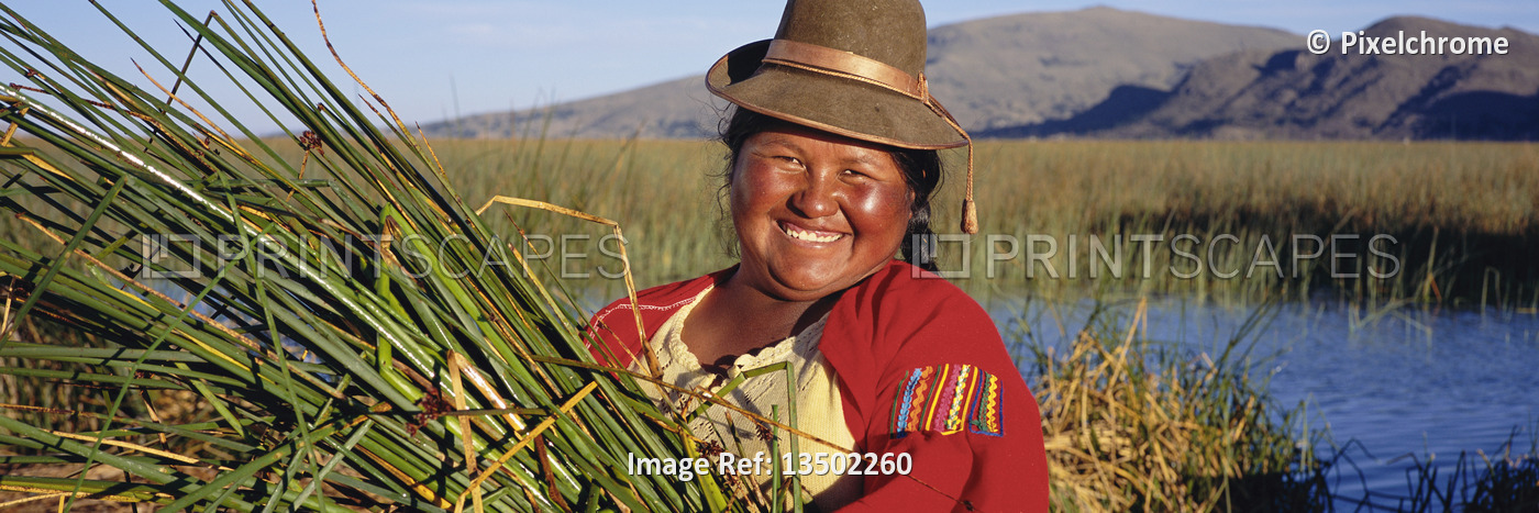 No Model Release
Woman Gathering Reeds
Peru


